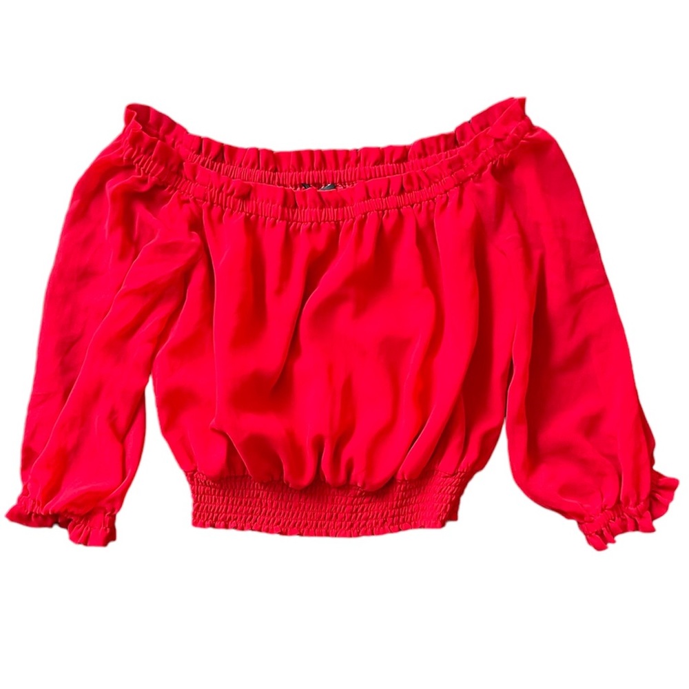 Express Off-shoulder Red Blouse